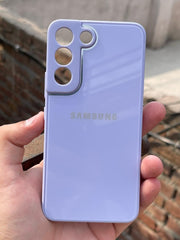 Samsung Galaxy "S22" Tempered Glass "Chrome" Case - Purple