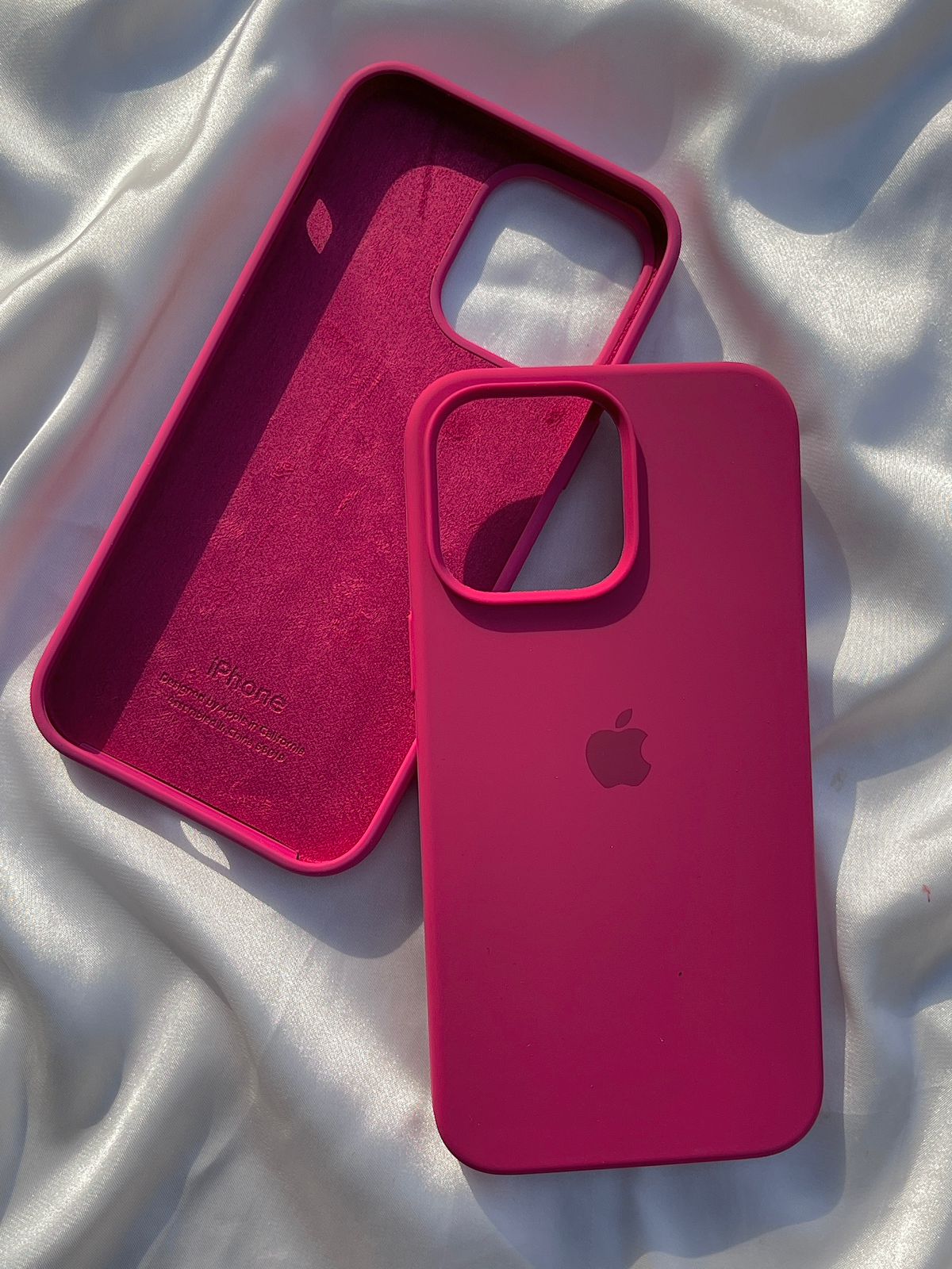iPhone "14 Pro Max" Silicone Case "Neon Pink"