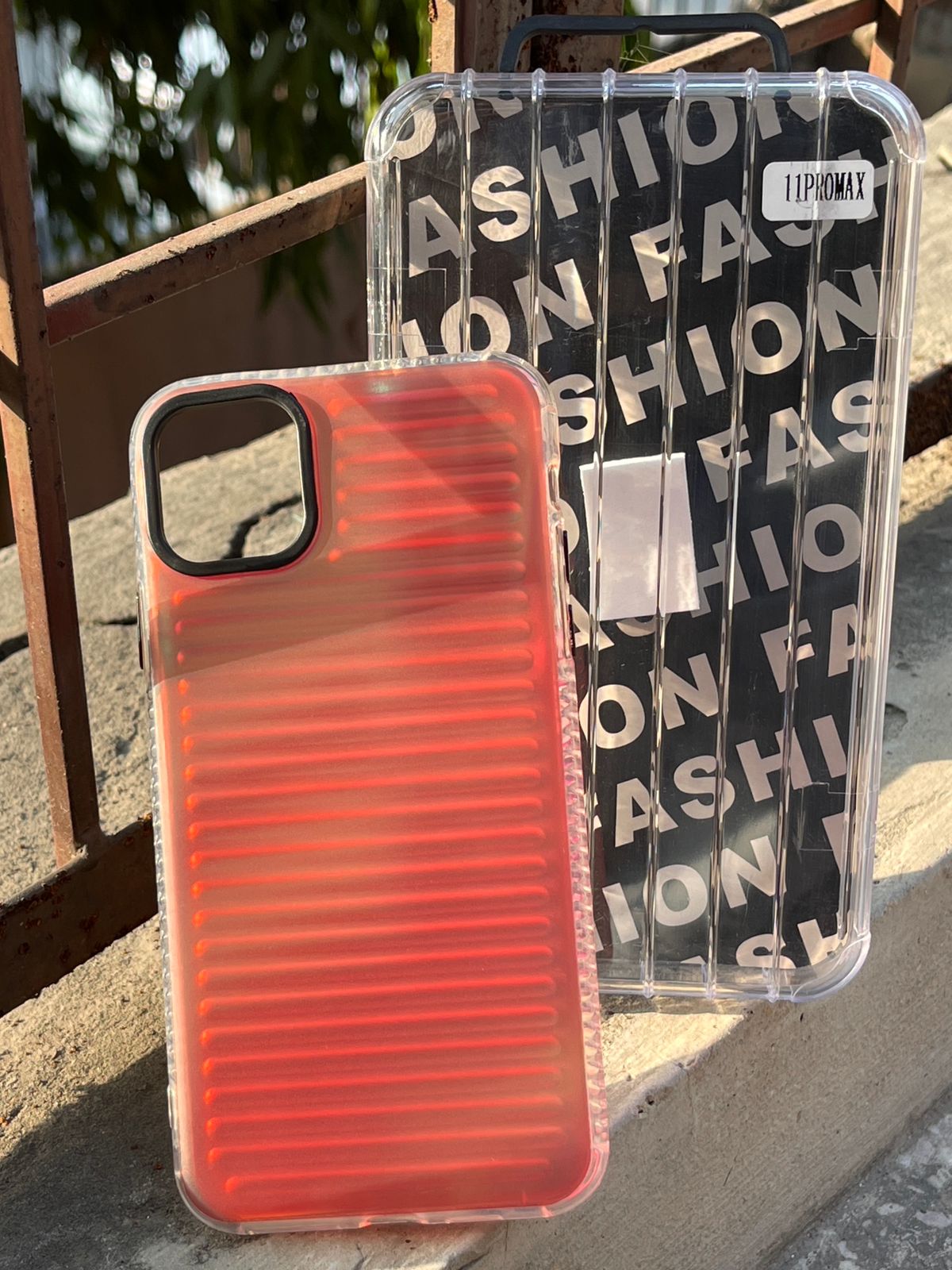 iPhone "11 Pro Max" Rainbow Translucent Case - Red