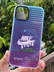 iPhone "12 Pro Max" Rainbow Translucent Case - Nike