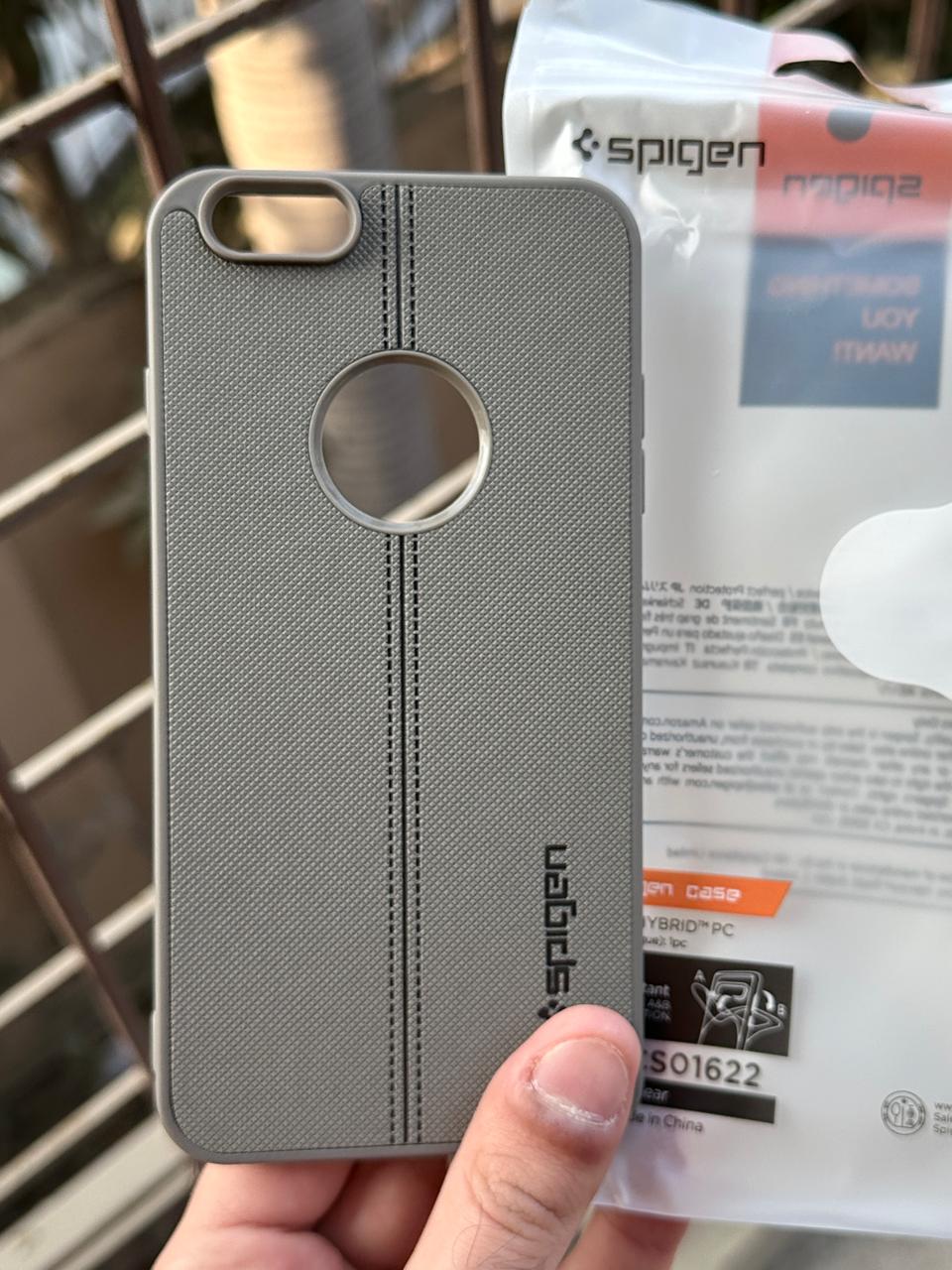 iPhone "6 Plus/ 6s Plus" Spigen Premium Woven Stitched Case - Gray