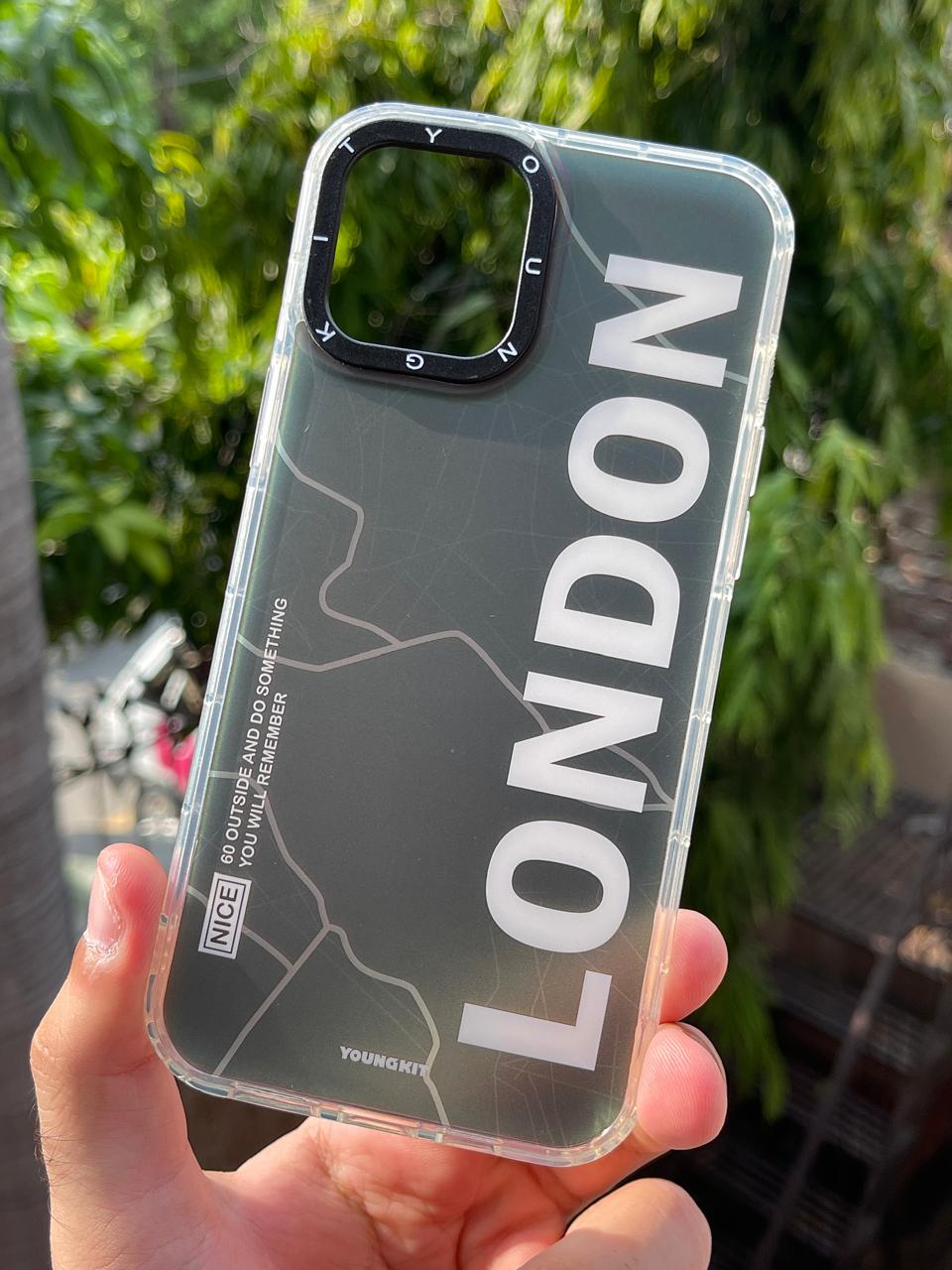 iPhone "12 Pro Max" Rainbow Translucent Shade Matte Case - London