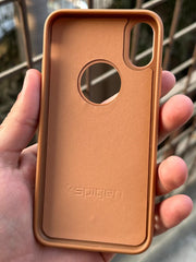 iPhone "XR" Spigen Premium Woven Stitched Case - Brown