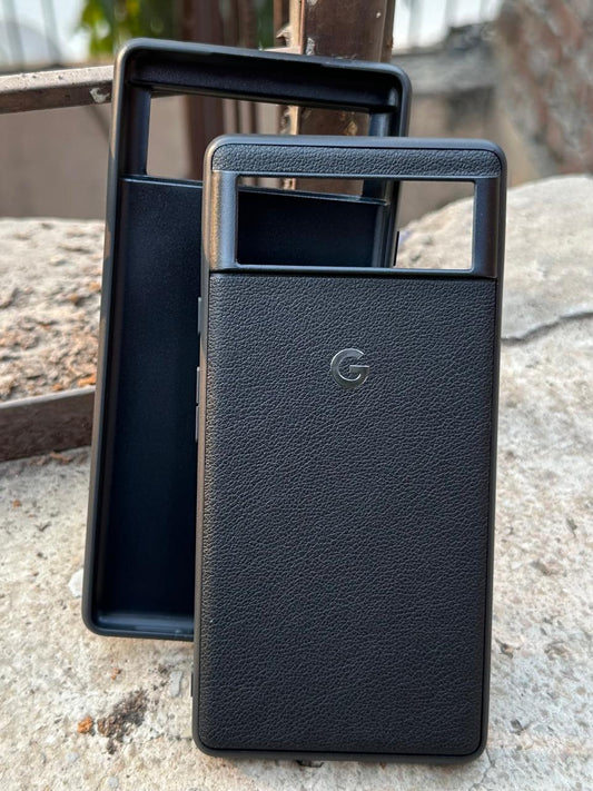Google Pixel "6" Premium Leather Texture Case - Black