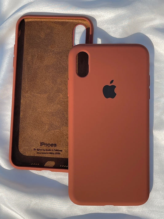 iPhone "XS Max" Silicone Case "Chocolate Brown"