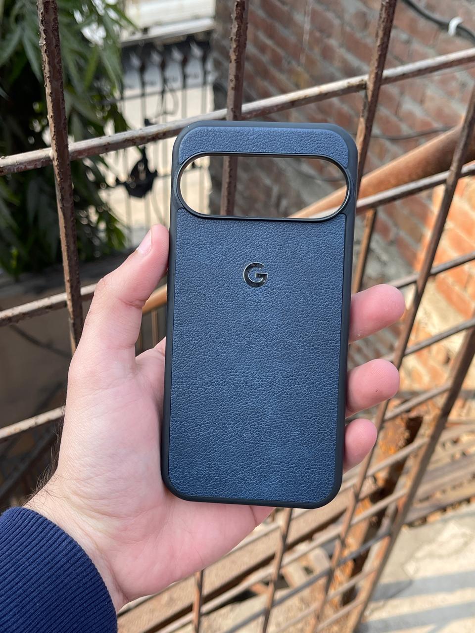 Google Pixel "9" Premium Leather Texture Case - Blue