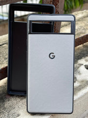 Google Pixel "6A" Premium Leather Texture Case - Gray