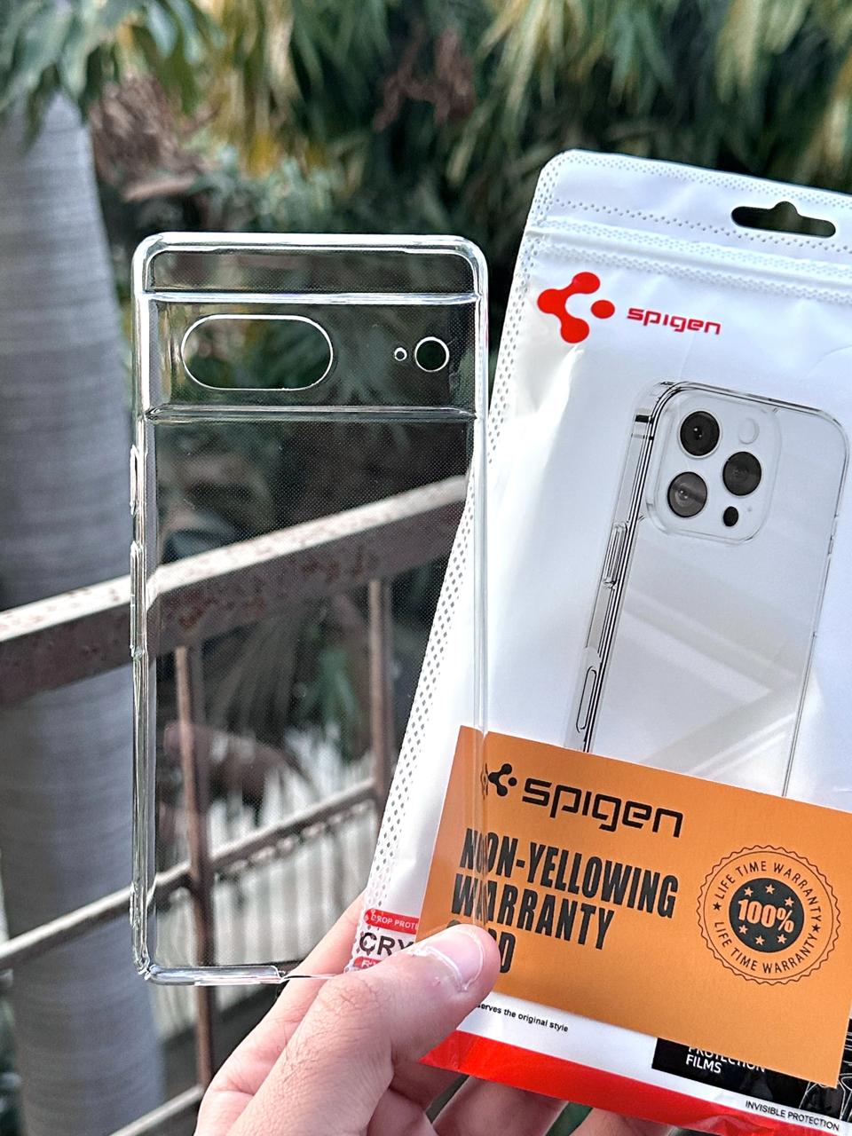 Google Pixel "7" Premium Spigen Transparent Case "ANTI-YELLOWING"