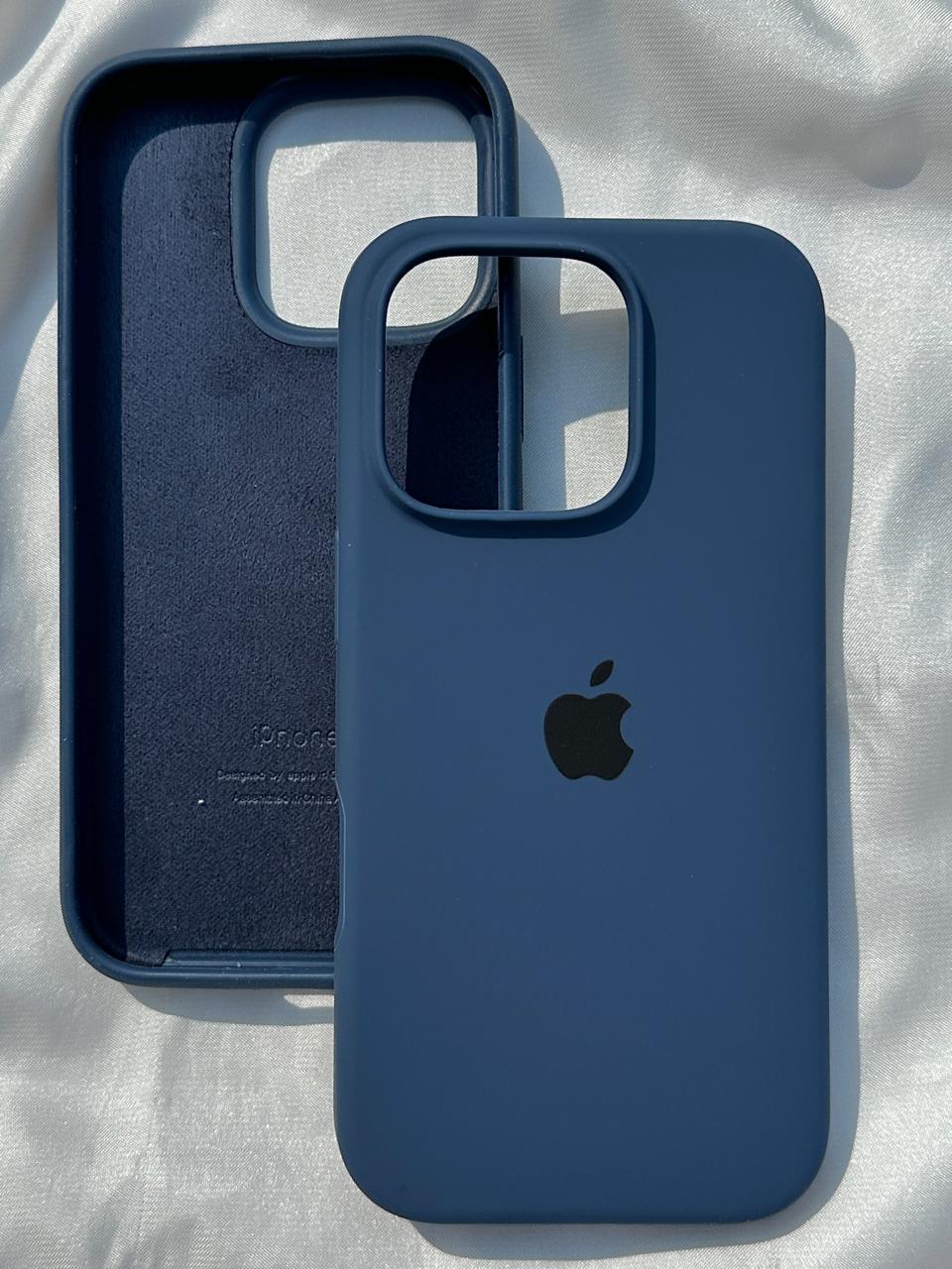 iPhone "16 Pro" Silicone Case "Dark Blue"