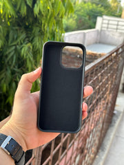 iPhone "16 Pro Max" Premium Remax Leather Stitched Case - Black