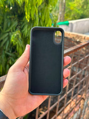 iPhone "XR" Premium Remax Leather Stitched Case - Black