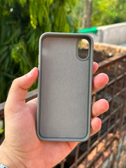 iPhone "XR" Premium Remax Leather Stitched Case - Gray