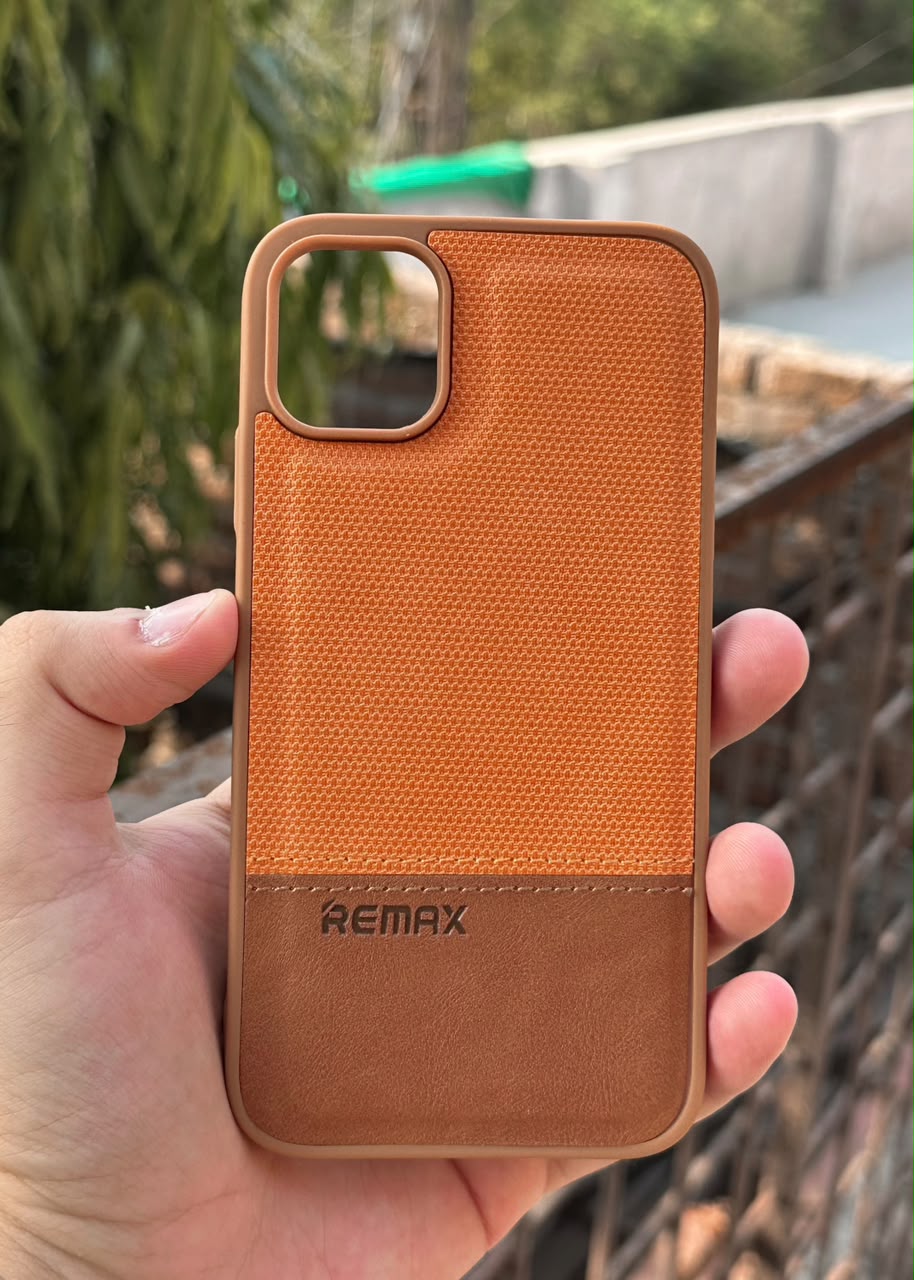 iPhone "11" Premium Remax Leather Stitched Case - Brown
