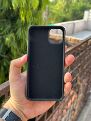 iPhone "11 Pro Max" Premium Remax Leather Stitched Case - Black