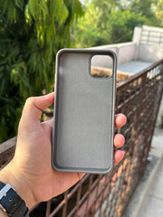 iPhone "11 Pro Max" Premium Remax Leather Stitched Case - Gray