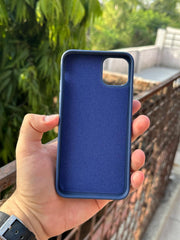 iPhone "11 Pro Max" Premium Remax Leather Stitched Case - Blue