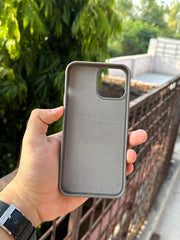 iPhone "12 Pro Max" Premium Remax Leather Stitched Case - Gray