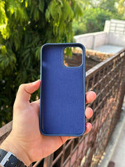 iPhone "12 Pro Max" Premium Remax Leather Stitched Case - Blue