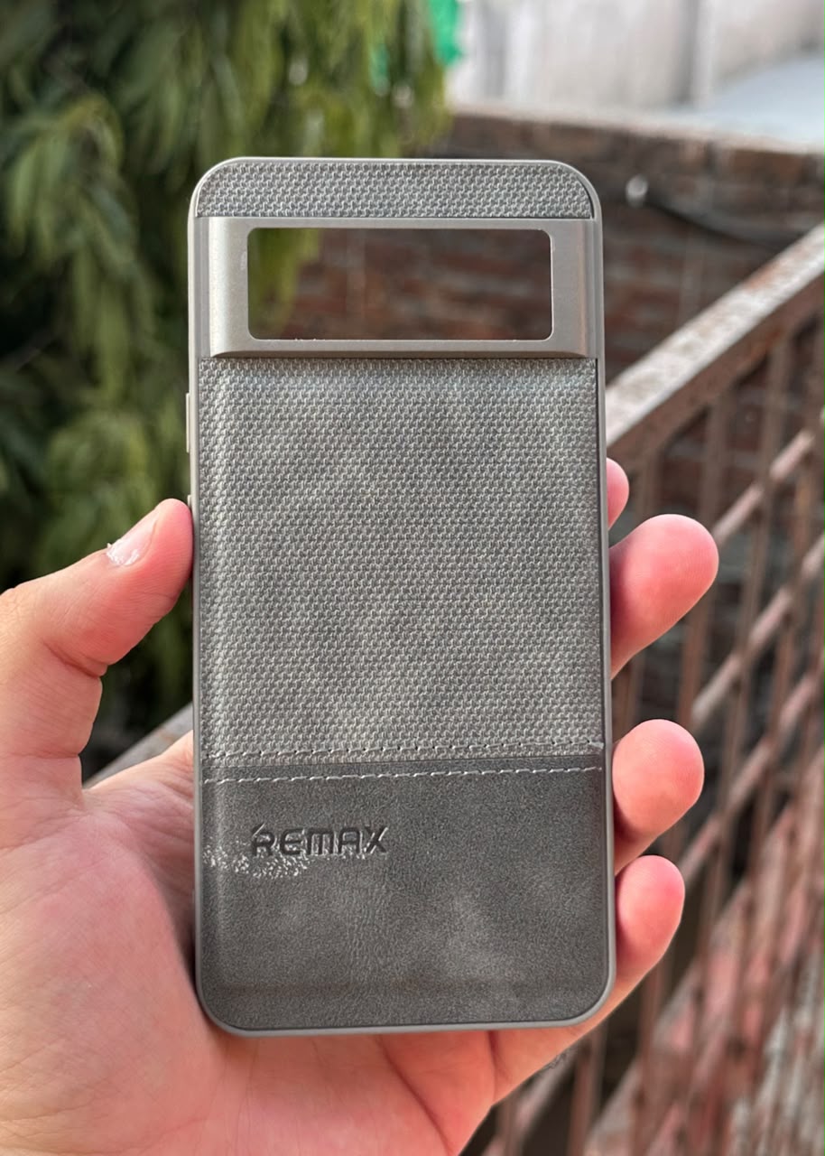 Google Pixel "8" Premium Remax Leather Stitched Case - Gray