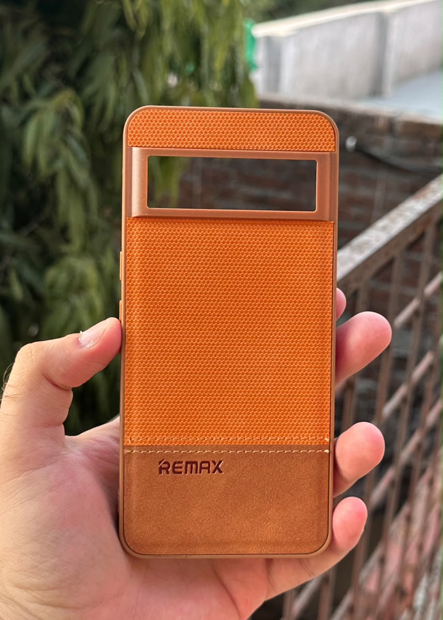 Google Pixel "8 Pro" Premium Remax Leather Stitched Case - Brown