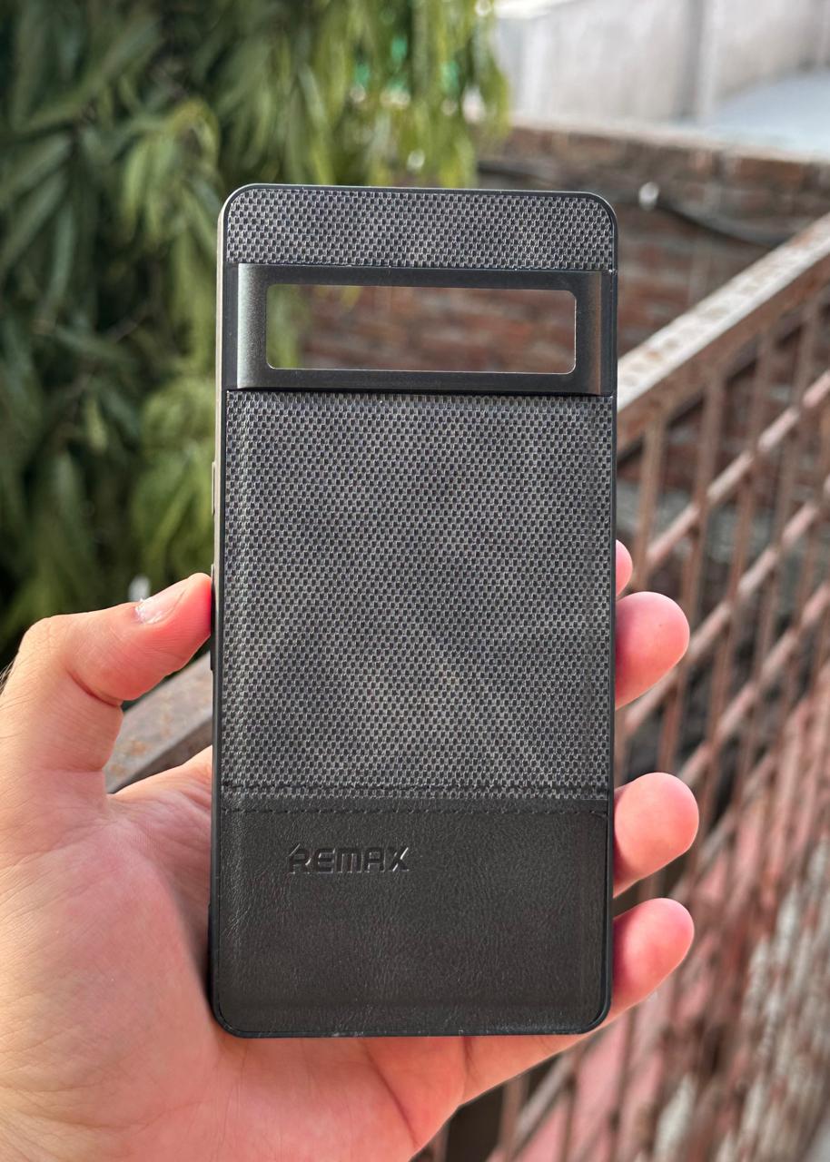 Google Pixel "7 Pro" Premium Remax Leather Stitched Case - Black