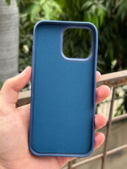 iPhone "16 Pro Max" Premium NILKIN Leather Stripe Case - Metallic Blue