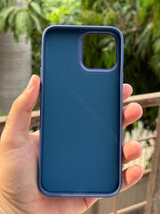 iPhone "13 Pro Max" Premium NILKIN Leather Stripe Case - Metallic Blue