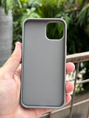 iPhone "12/12 Pro" Premium NILKIN Leather Stripe Case - White & Gray