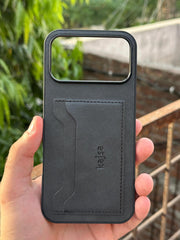 iPhone "17 Pro Max" Kajsa Leather Wallet Case - Black