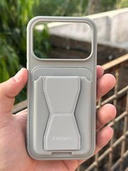 iPhone "17 Pro" Premium Spigen "Wallet" Case - Gray