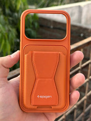 iPhone "17 Pro" Premium Spigen "Wallet" Case - Cosmic Orange