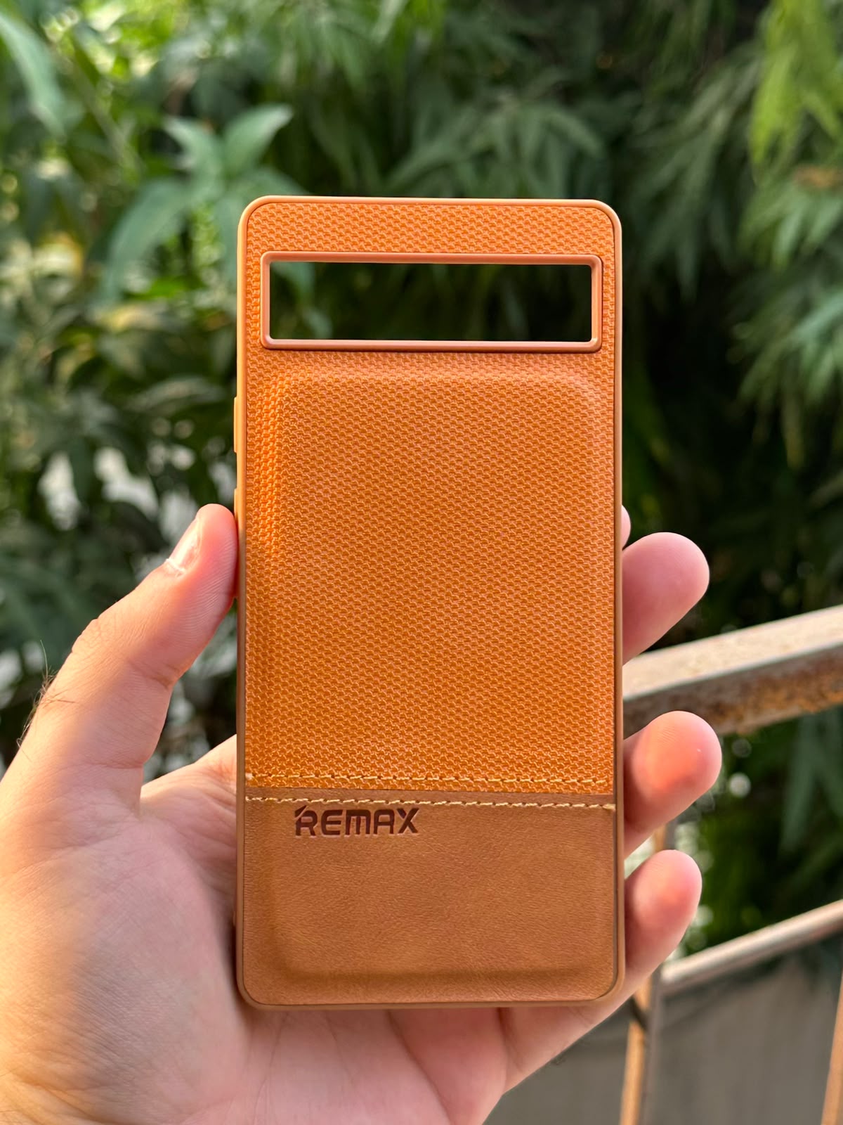 Google Pixel "6A" Premium Remax Leather Stitched Case - Brown