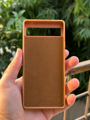 Google Pixel "6A" Premium Remax Leather Stitched Case - Brown