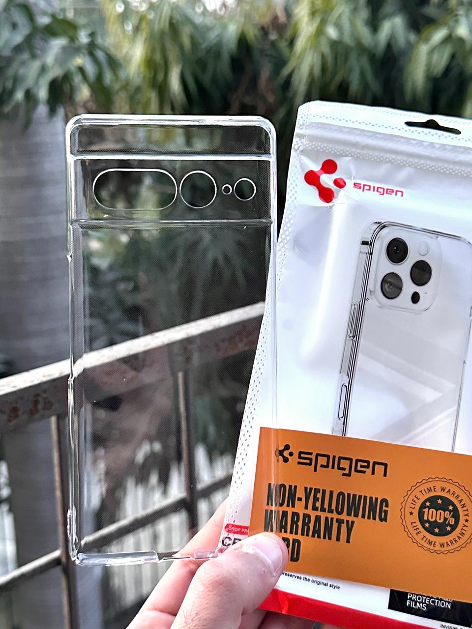 Google Pixel "7 Pro" Premium Spigen Transparent Case "ANTI-YELLOWING"