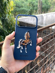 iPhone "17 Pro Max" Polo Embroidered Case - Blue