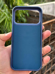 iPhone "17 Pro Max" Premium Puloka Leather Stripe Case - Blue & White