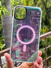 iPhone "11" Translucent Circuit Case - Green