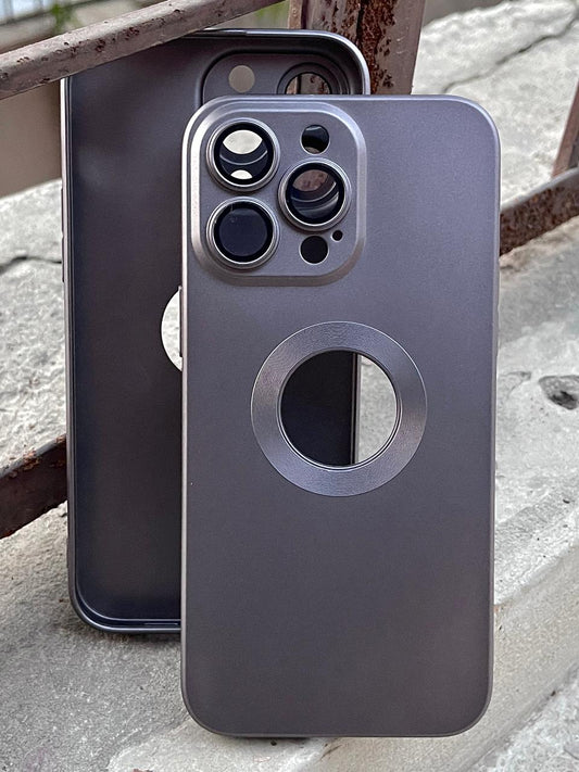 iPhone "14 Pro Max" Camera Glass Silicone Case - Gray