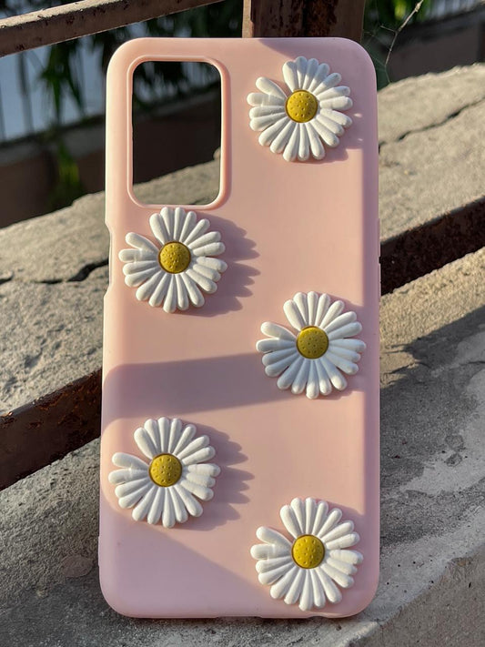 Oppo "A54" Flower Back Silicone Case - Pink
