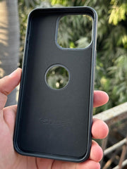 iPhone "15 Pro Max" Spigen Premium Woven Stitched Case - Black