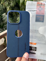 iPhone "16 Pro Max" Spigen Premium Woven Stitched Case - Blue