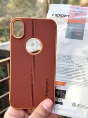 iPhone "XR" Spigen Premium Woven Stitched Case - Brown