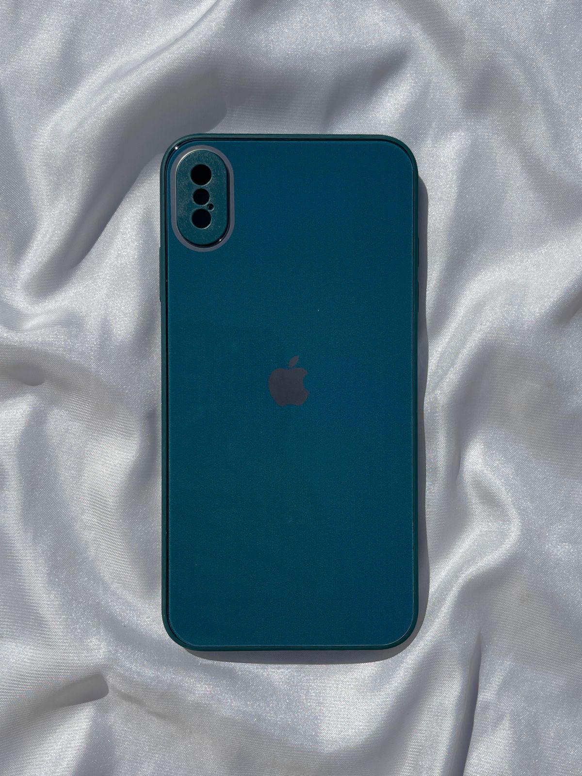 iPhone "XS Max" Tempered Glass Case "Chrome"