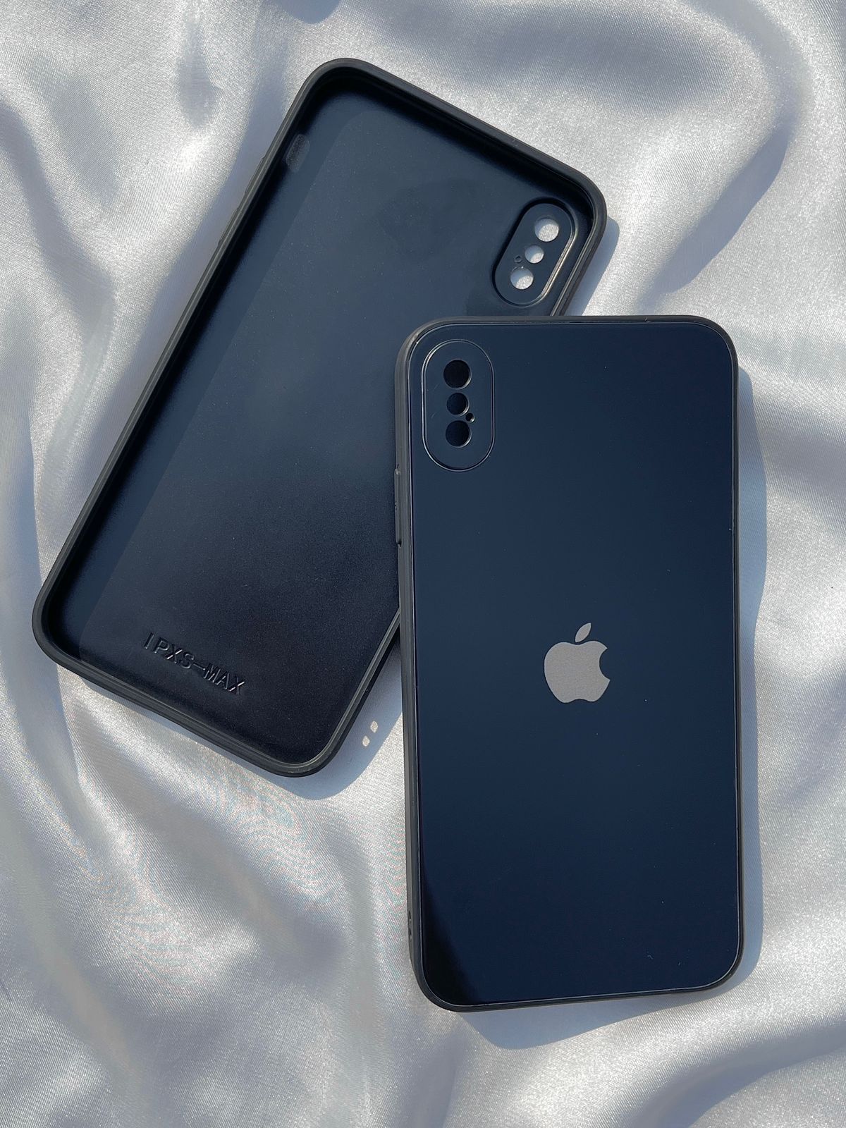 iPhone "XS Max" Tempered Glass "Solid" Case