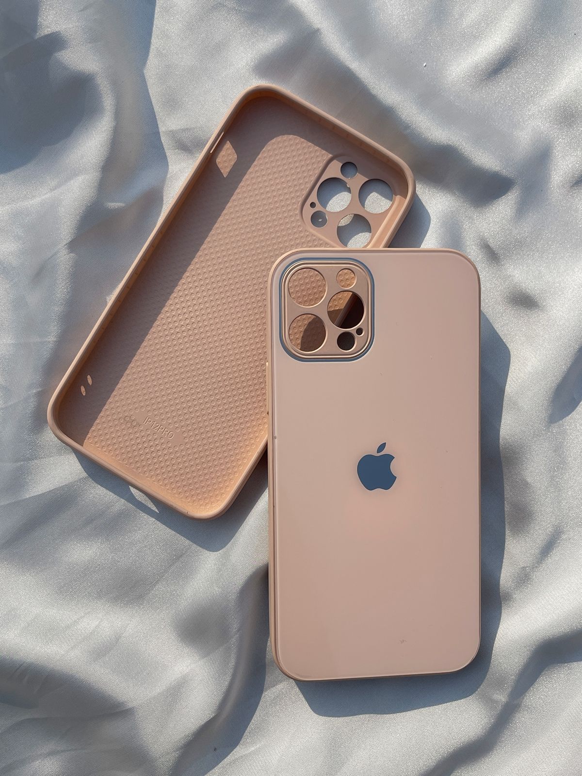 iPhone "12 Pro" Tempered Glass Case "Chrome"