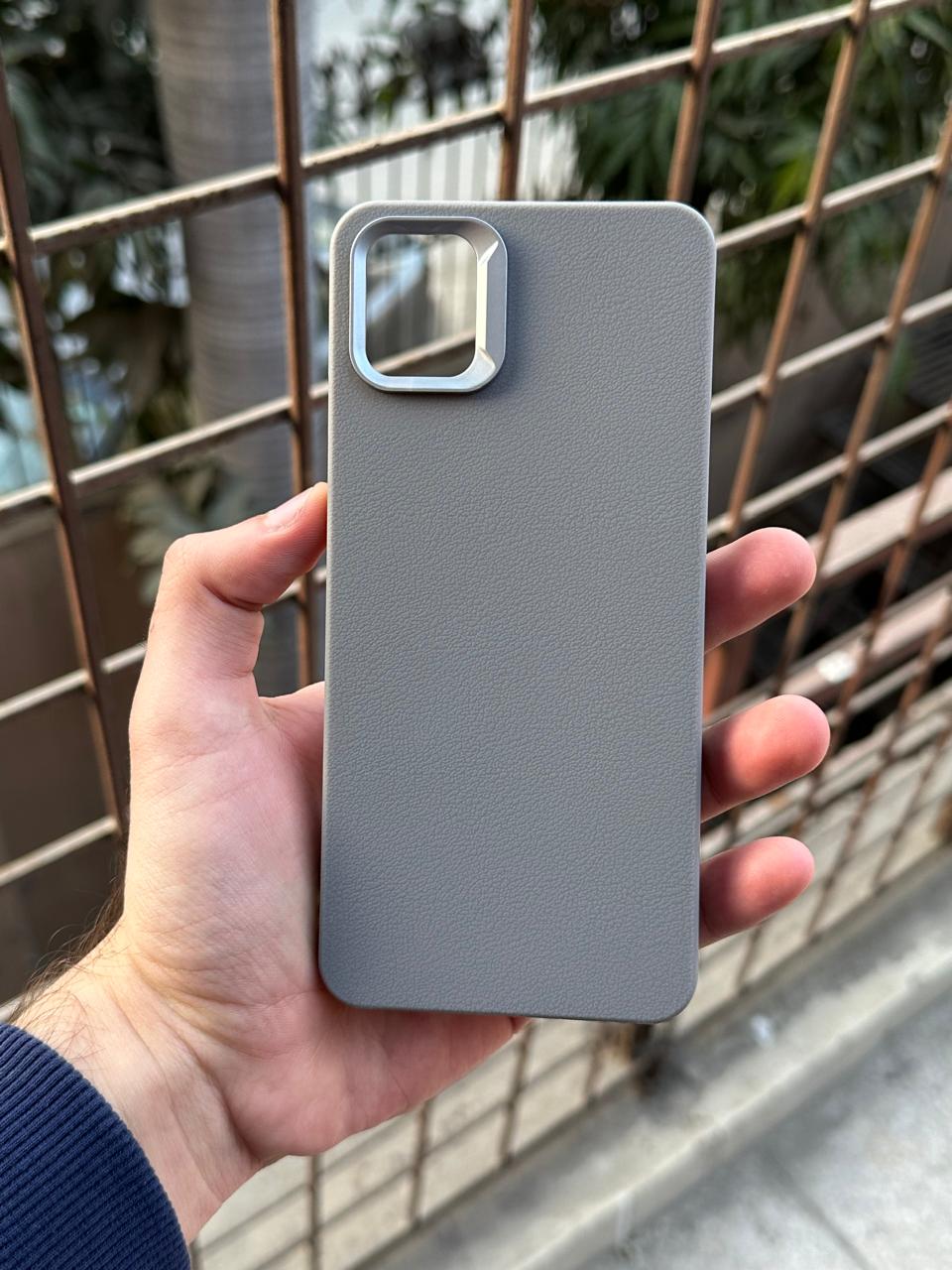 Samasung Galaxy "A04" Leather Textured Case - Gray