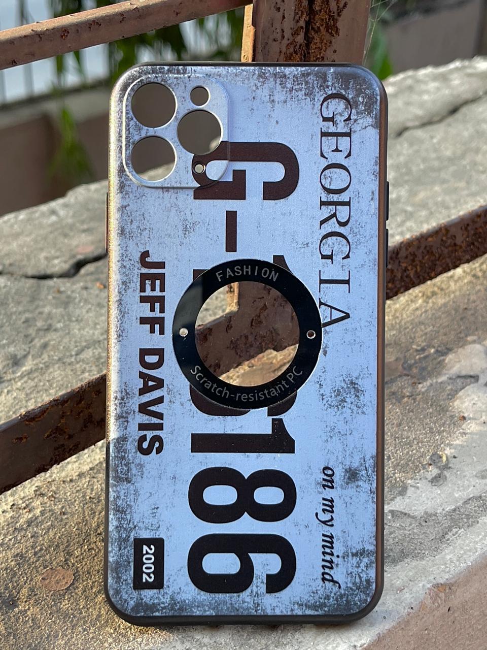 iPhone "11 Pro Max" Silicone "Retro" Edition Case - Light Gray