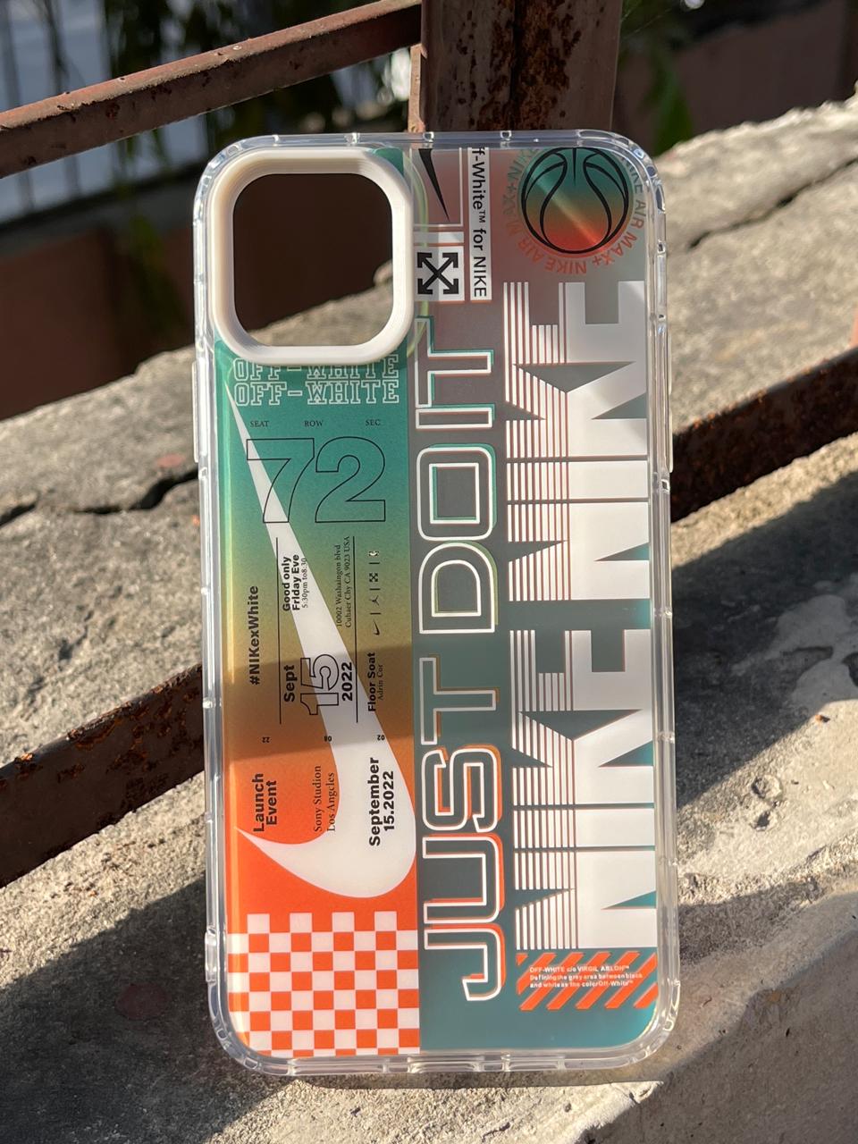 iPhone "11 Pro Max" Rainbow Translucent Shade Matte Case - Green Nike