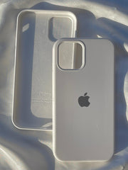 iPhone "12/12 Pro" Silicone Case "Pearl White"