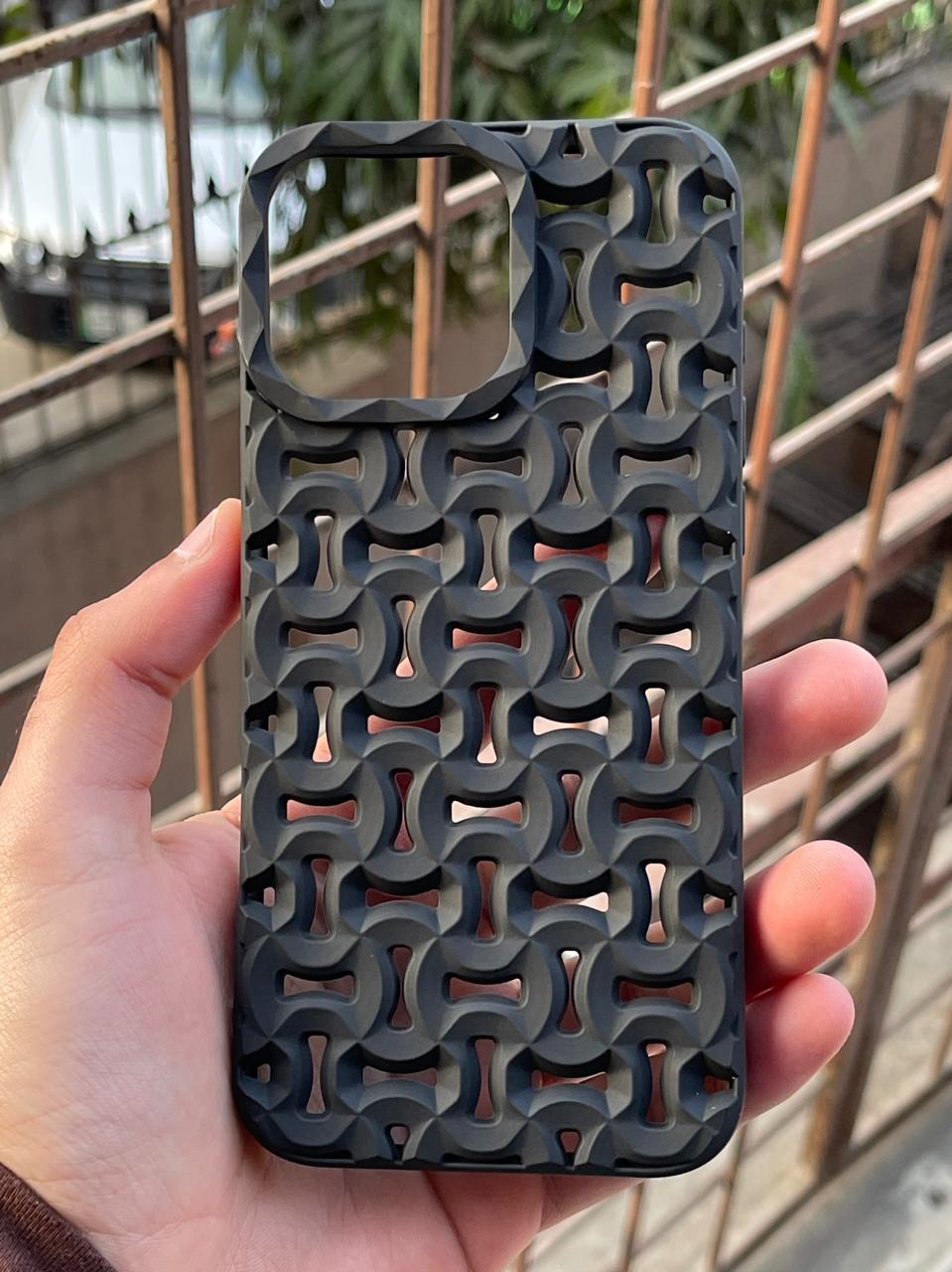 iPhone "16 Pro Max" Premium Silicone "Heat Dissipation" Case - Black